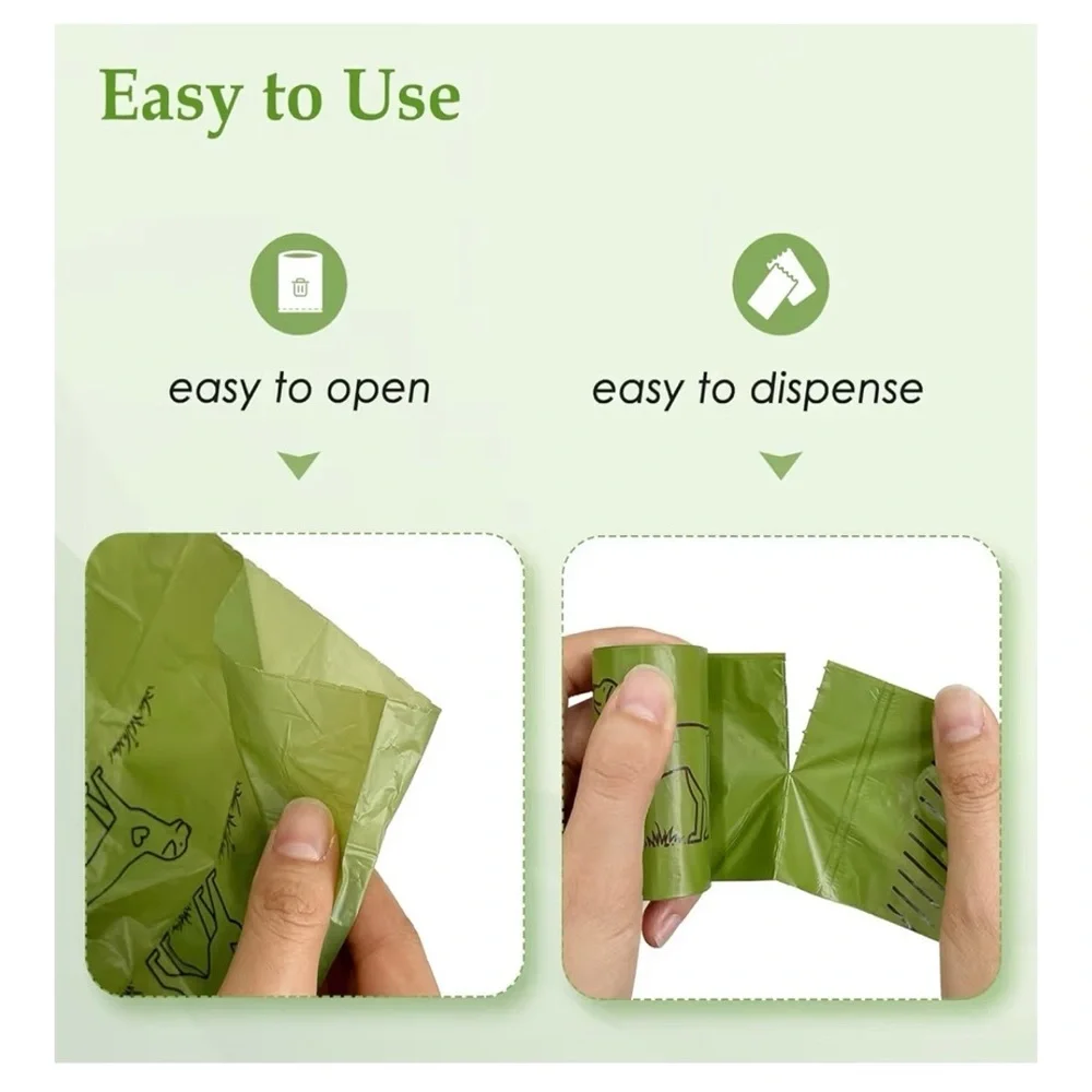 Dog Bags For Walking Lavender Scent 240 Pack Green Bag On Roll NEW